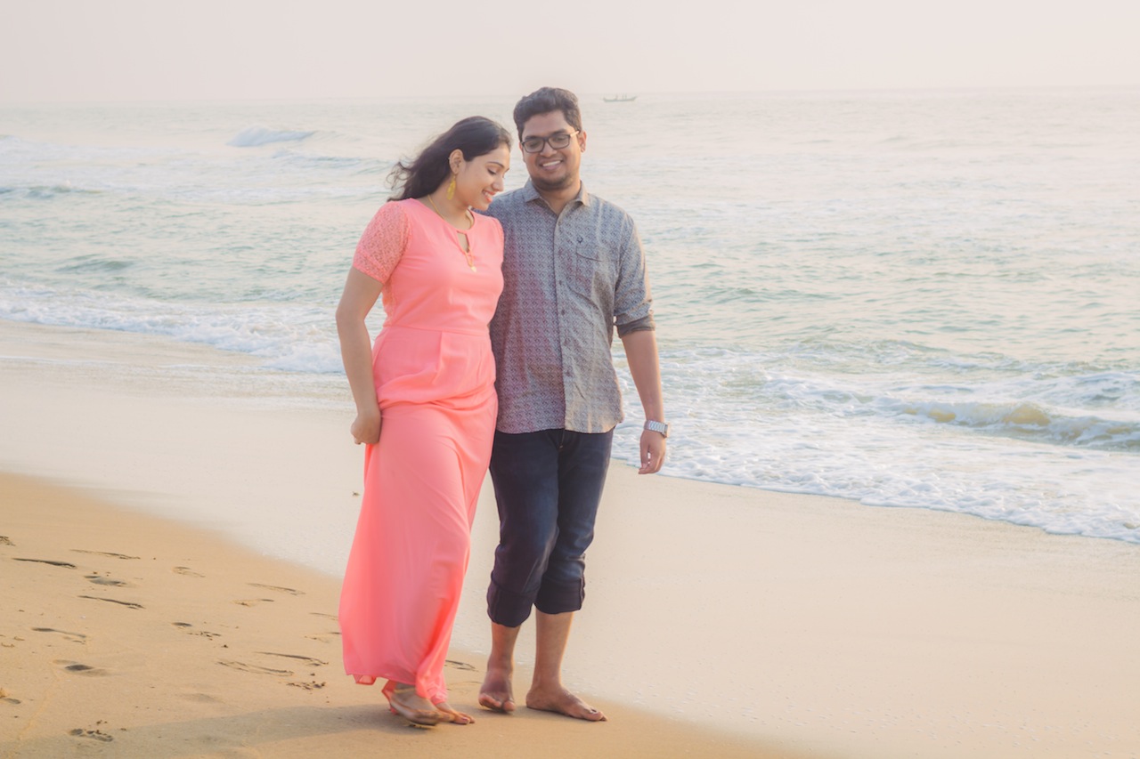 Tarun & Sampoorna – Post Wedding Outdoor Photoshoot in Mahabalipuram ECR